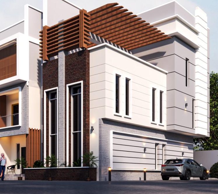 Cloverfield Mabushi facade with timber slat detailing